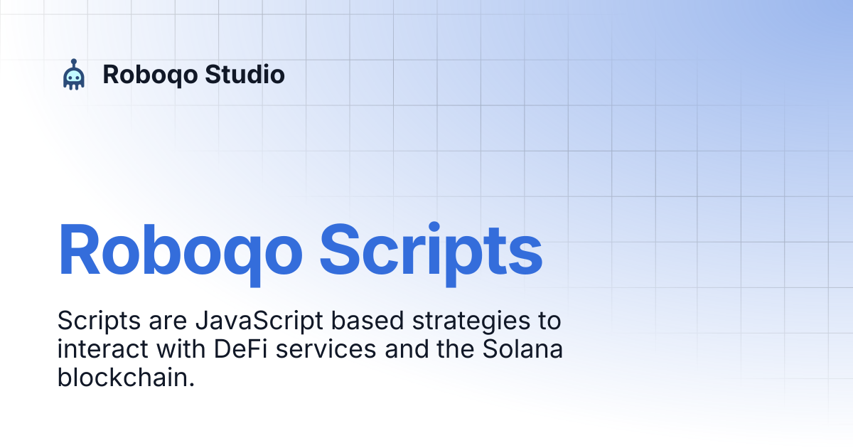 Roboqo Scripts | Roboqo Studio